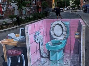 نقاشی سه بعدی خیابانی