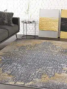 فرش رنگ جدید زرد طوسی