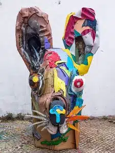 مجسمه های ساخته شده از زباله- سر کانگورو