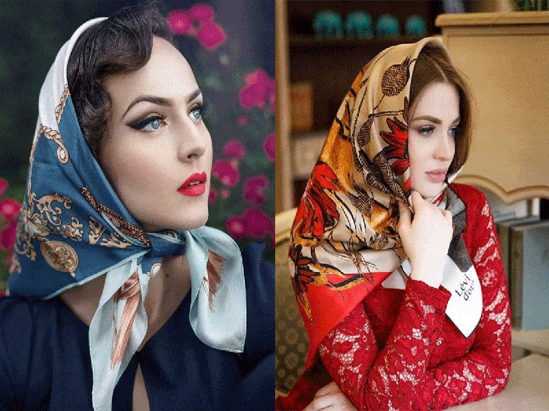 جدیدترین مدل بستن روسری براساس فرم صورت!