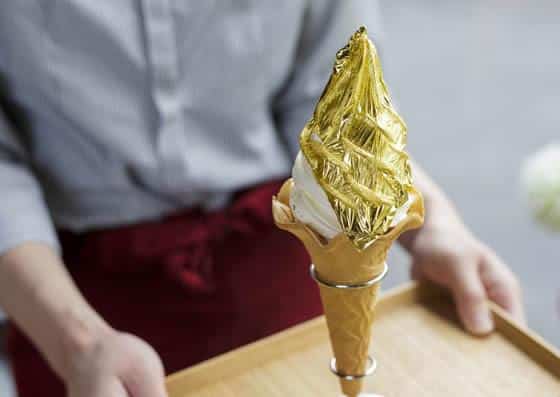 بستنی ورق طلا