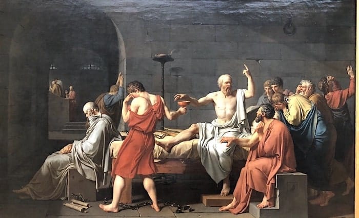 10 اثر هنری معروف موزه هنر متروپولیتن مرگ سقراط