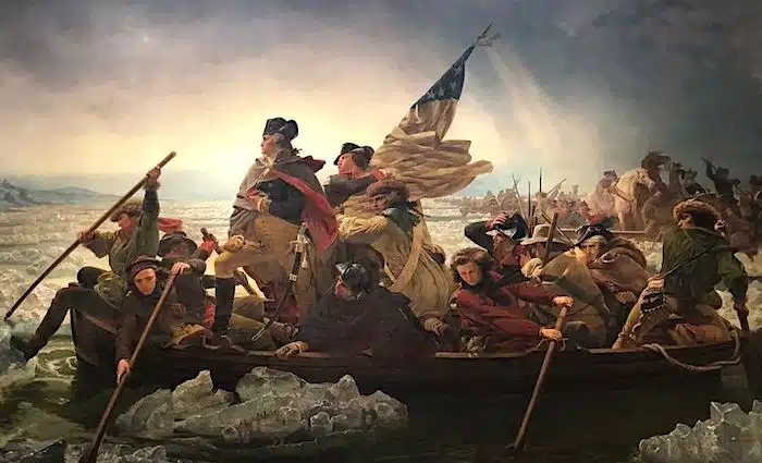 - عبور ژنرال واشنگتن از رود دلاور نقاشی معروف موزه مت