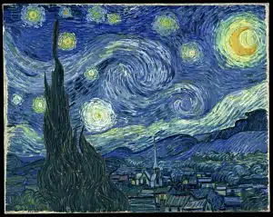 نقاشی شب پر ستاره اثر ونسان ون گوک - نقاشی مدرن