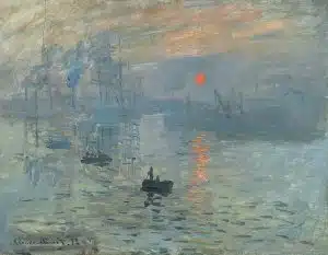نقاشی طلوع آفتاب اثر کلود مونه - امپرسیونیسم